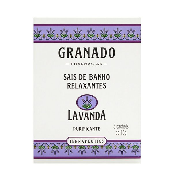 Sais de Banho Relaxantes Granado Terrapeutics Lavanda 5 Sachês de 15g