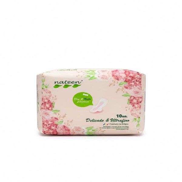Absorvente Feminino Nateen Delicado e Ultrafino 10 Unidades