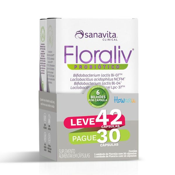 Suplemento Alimentar Sanavita Floraliv Probiótico 42 Cápsulas