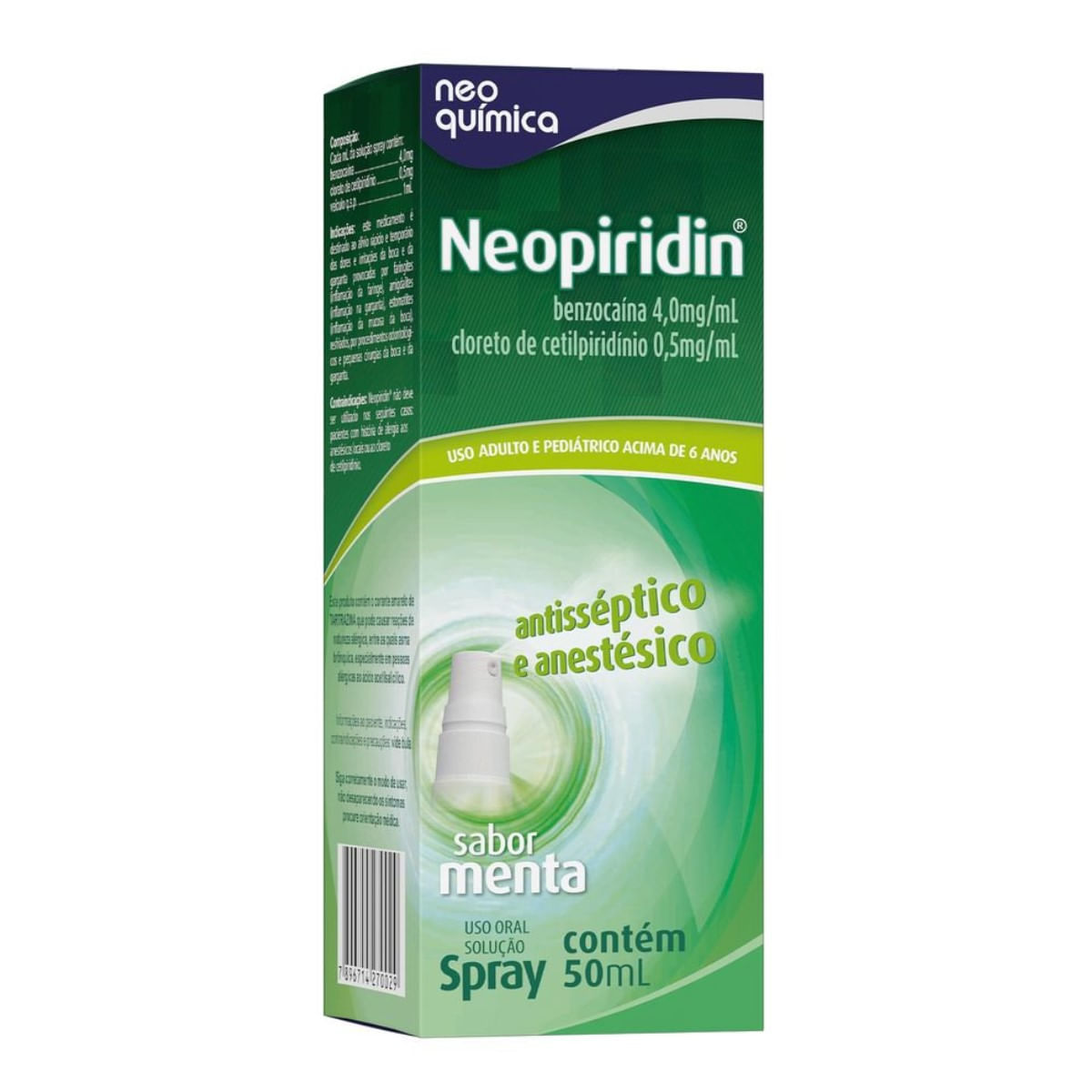 Neopiridin Spray para Garganta Neo Química 50ml