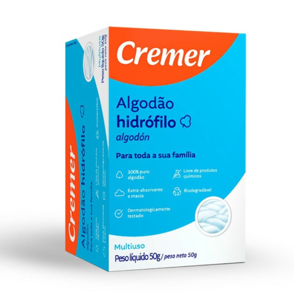 Algodão Hidrófilo Cremer 50g