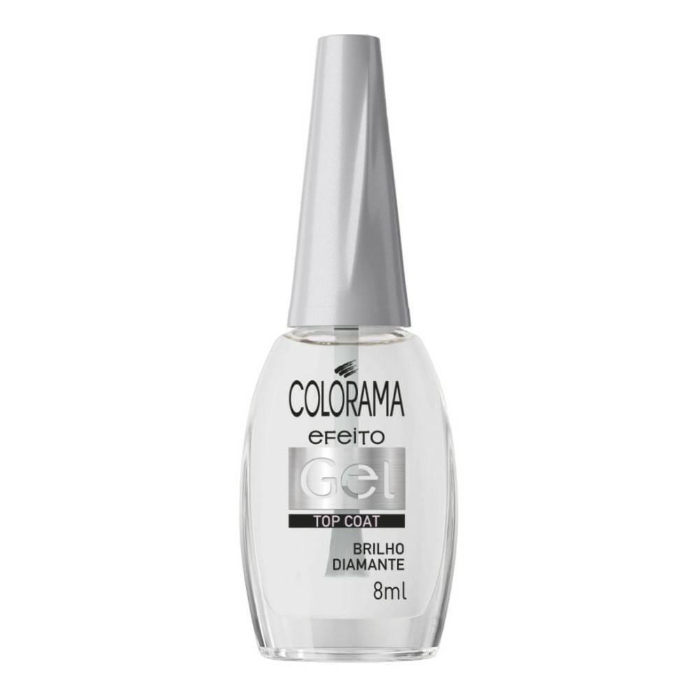 Esmalte Colorama Top Coat Efeito Gel Brilho Diamante 8ml