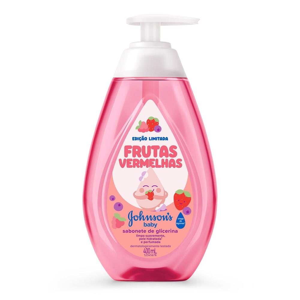 Johnsons Baby Sabonte Líquido Glicerinado frutas Vermelhas 400ml Edição Limitada