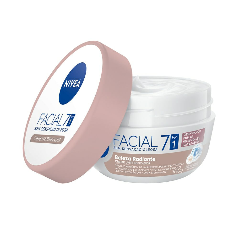 Creme Hidratante Uniformizador Nivea Facial 7 Em 1 Beleza Radiante 100g