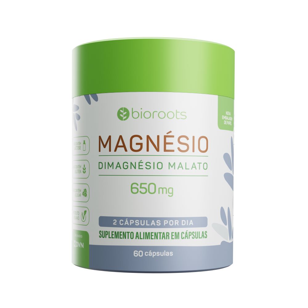 Magnesio 500Mg Bioroots 60 Cápsulas