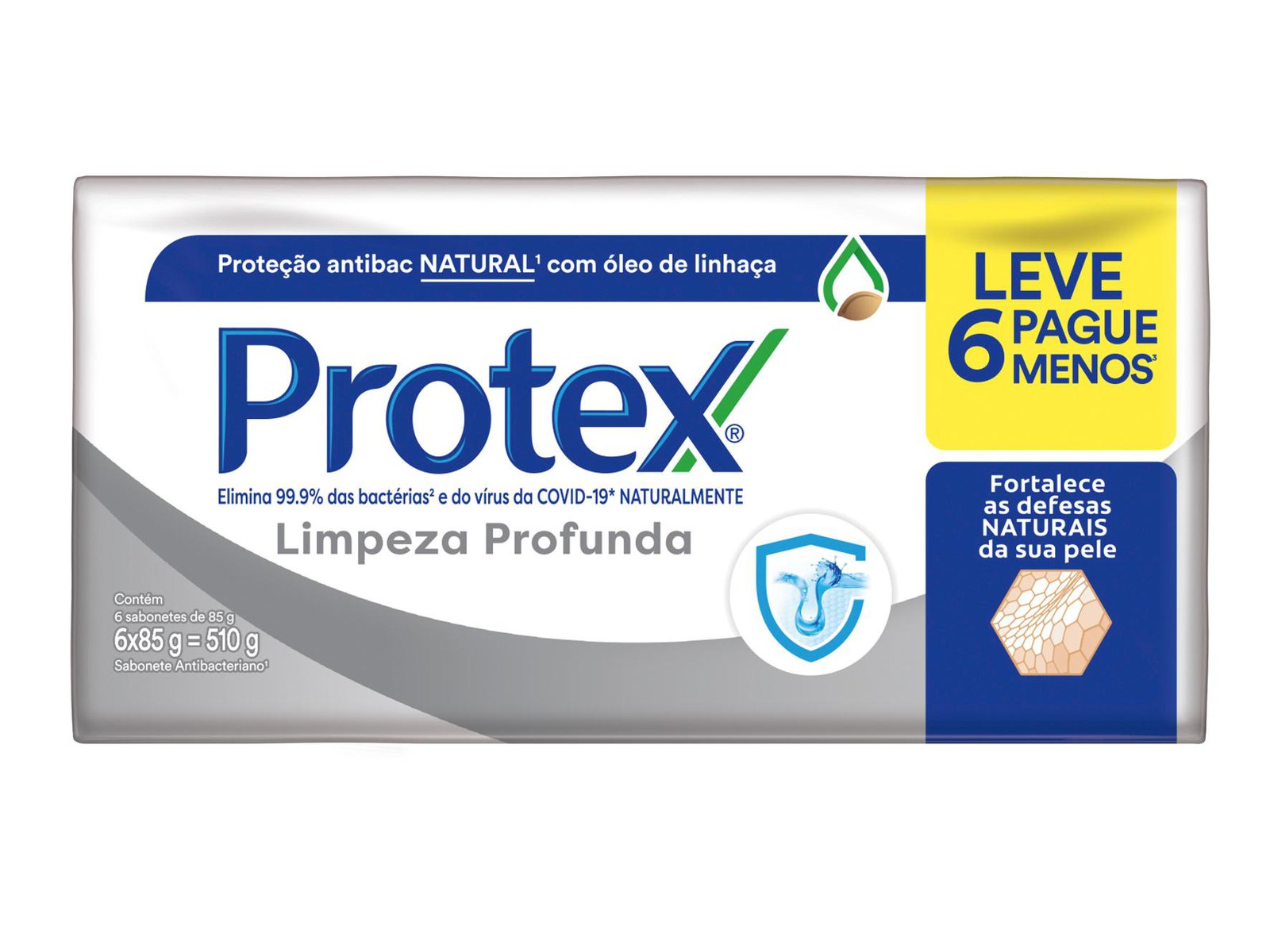 Sabonete em Barra Protex Limpeza Profunda 85g Promo 6un c/ Desconto