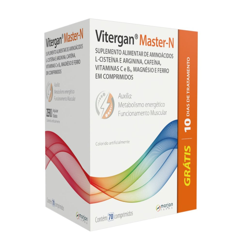 Suplemento Alimentar Marjan Vitergan Master-N 70 Comprimidos