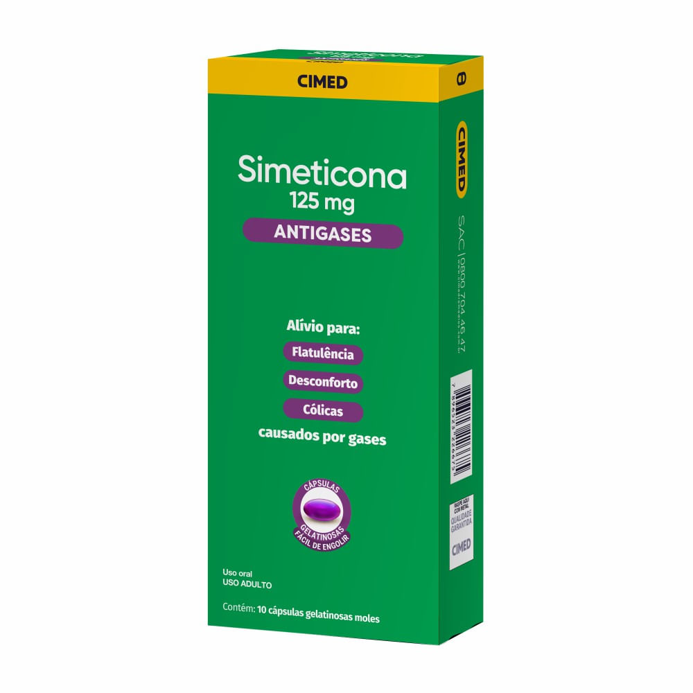 Simeticona 125mg Cimed 10 Cápsulas Moles