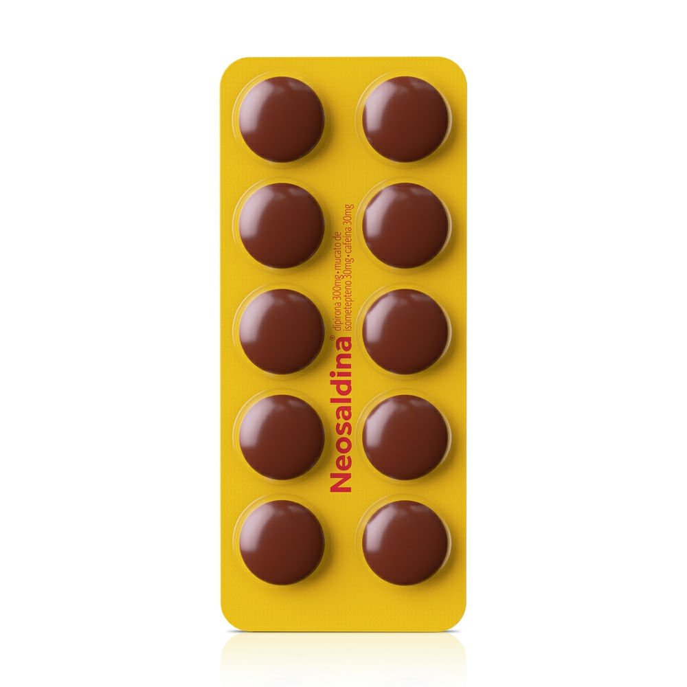 Analgésico Neosaldina Dipirona + Cafeína 10 Drágeas