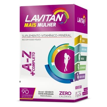 Lavitan Mais A-z Mulher Cimed 90 Comprimidos Revestidos - drogariavenancio