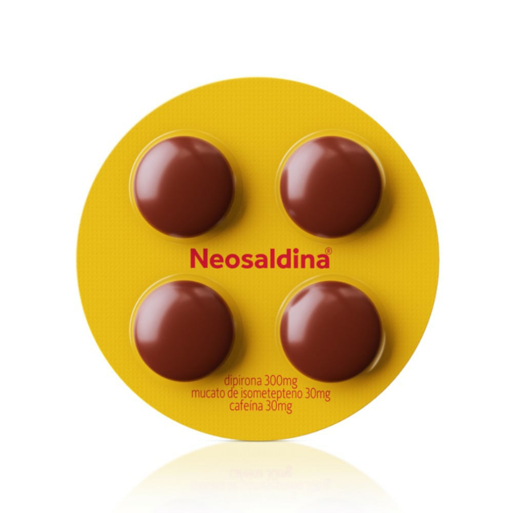 Analgésico Neosaldina Dipirona + Cafeína 4 Drágeas