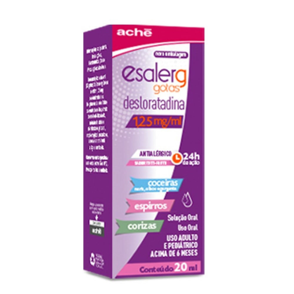 Esalerg 1,25mg/ml Aché Solução Gotas 20ml