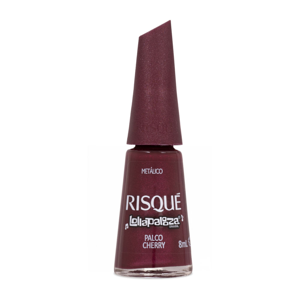 Esmalte Metálico Risqué Lollapalooza Palco Cherry 8ml