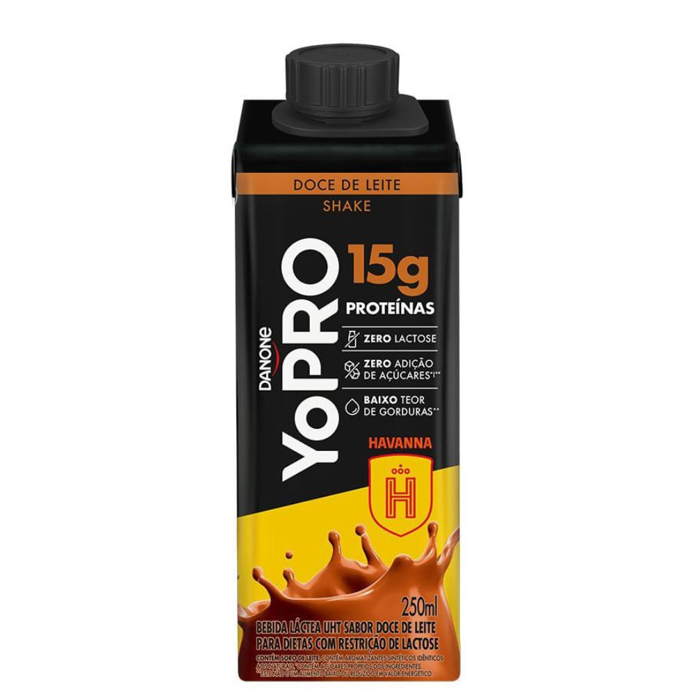 Bebida Láctea Danone YoPRO UHT 15g de Proteínas Havanna Doce de Leite 250ml