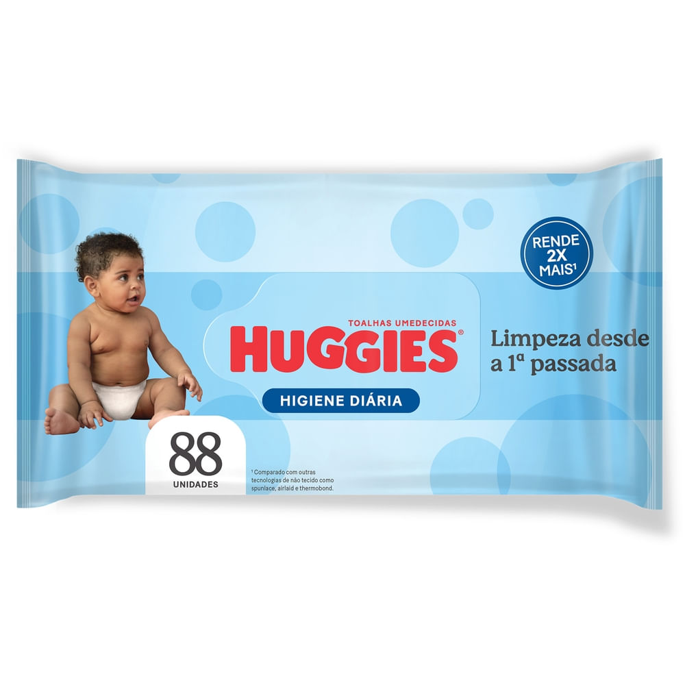 Lenços Umedecidos Huggies Tripla Proteção 88 Unidades
