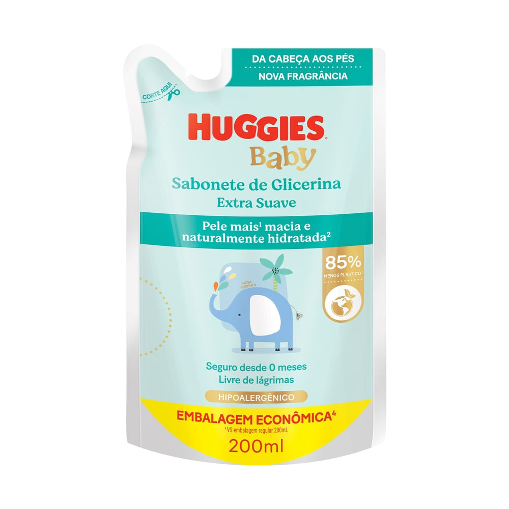 Sabonete Líquido Huggies Extra Suave Refil 200ml