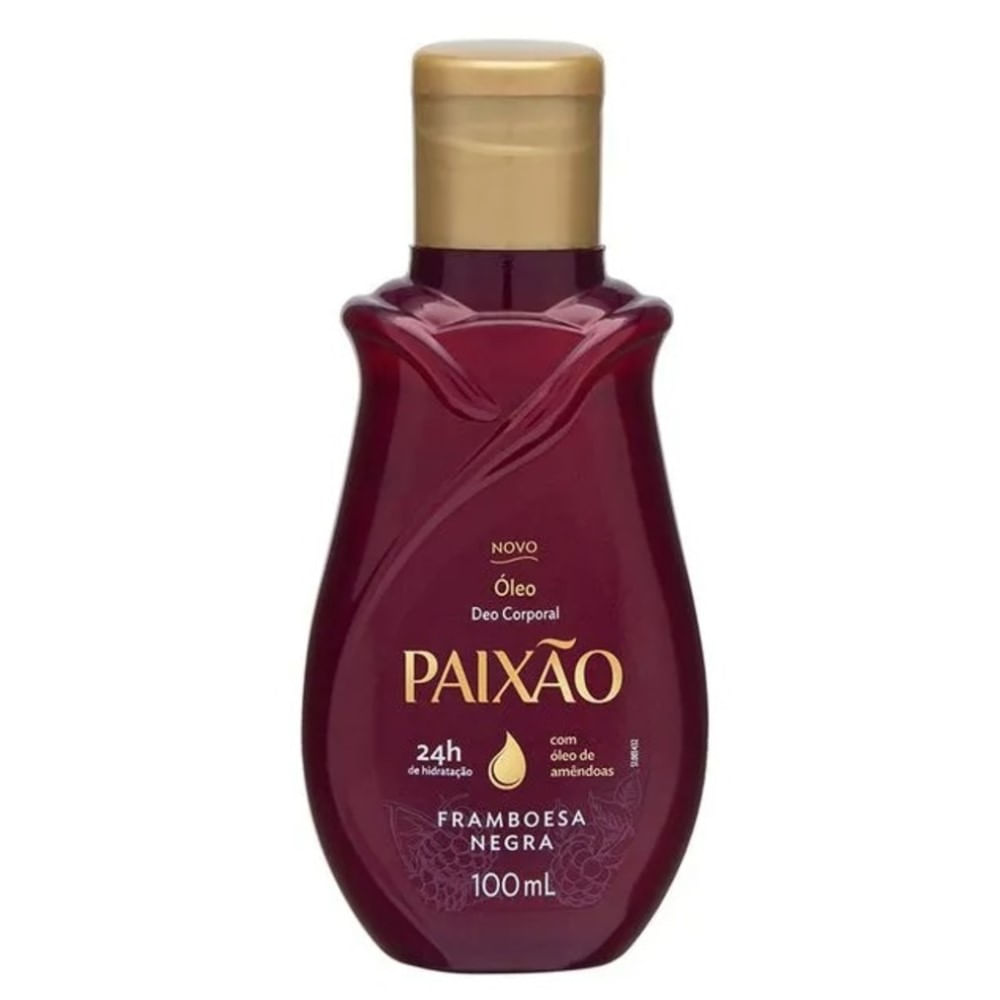 Óleo Corporal de Amêndoas Paixão Framboesa Negra 100ml