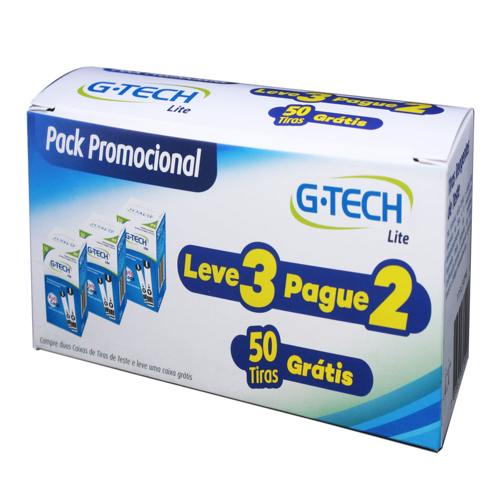 Kit Tiras Reagentes G-Tech Lite 3 Caixas com 50 Tiras Cada