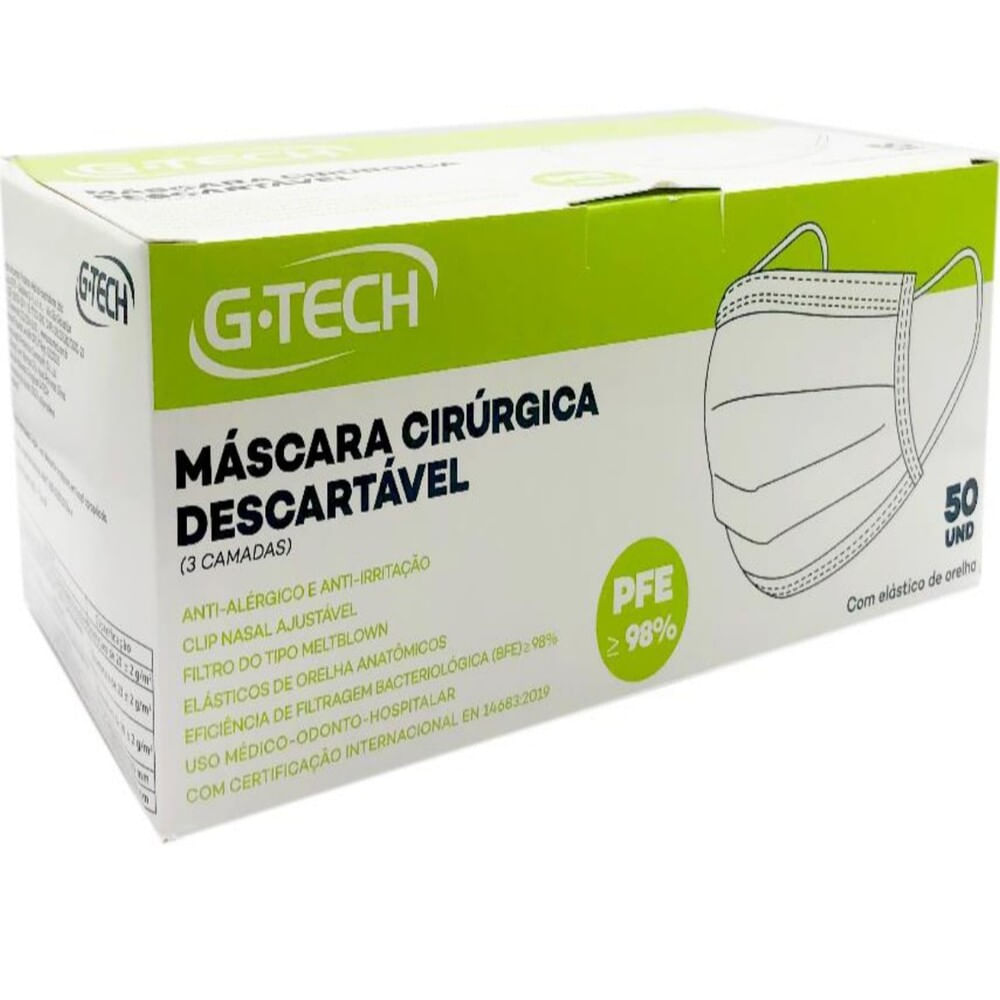 Máscara Cirúrgica Descartável 50 Unidades