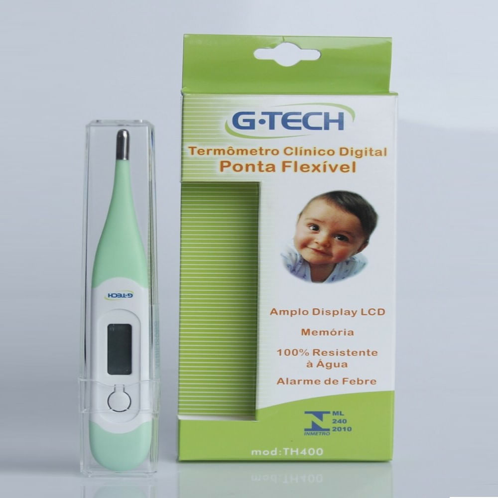Termômetro Clínico Digital G-Tech Ponta Flexível 1 Unidade