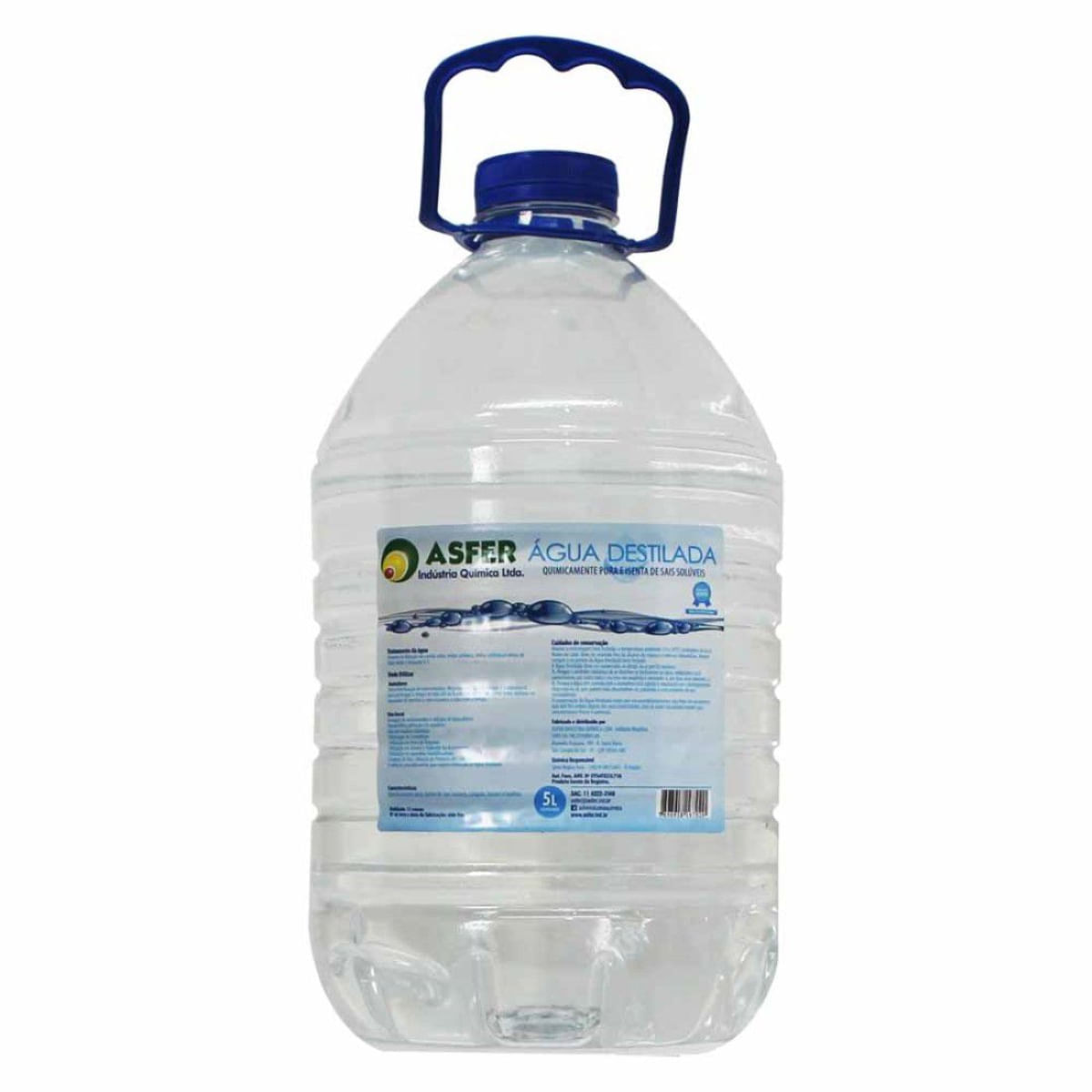Água Destilada Asfer - 5 Litros