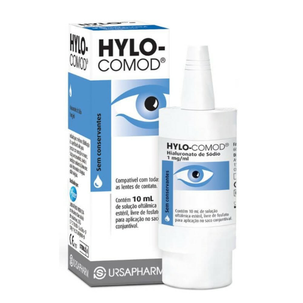Colírio Lubrificante Hylo Comod Pfizer 10ml Solução