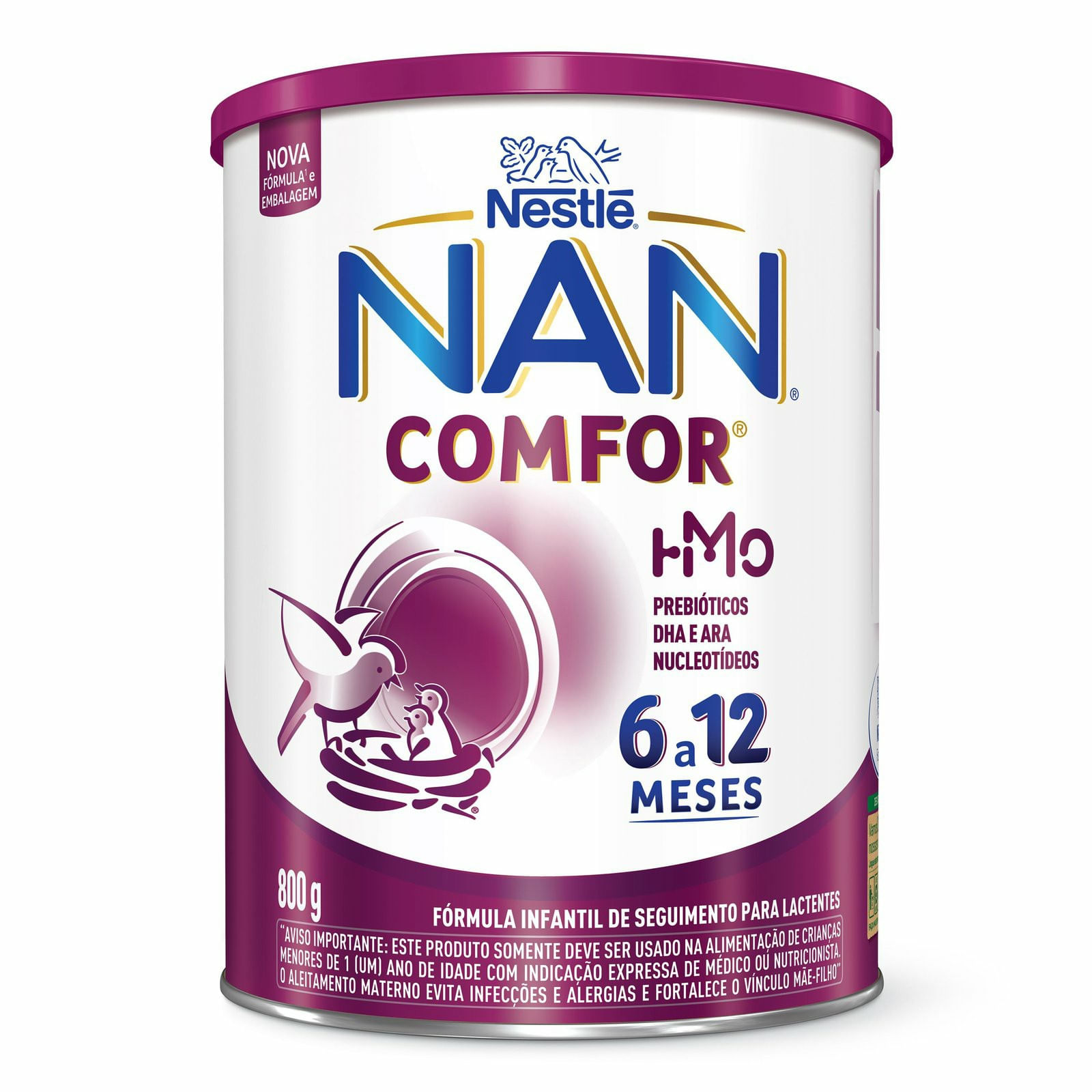 Fórmula Infantil NAN Comfor HMO de 6 a 12 Meses 800g