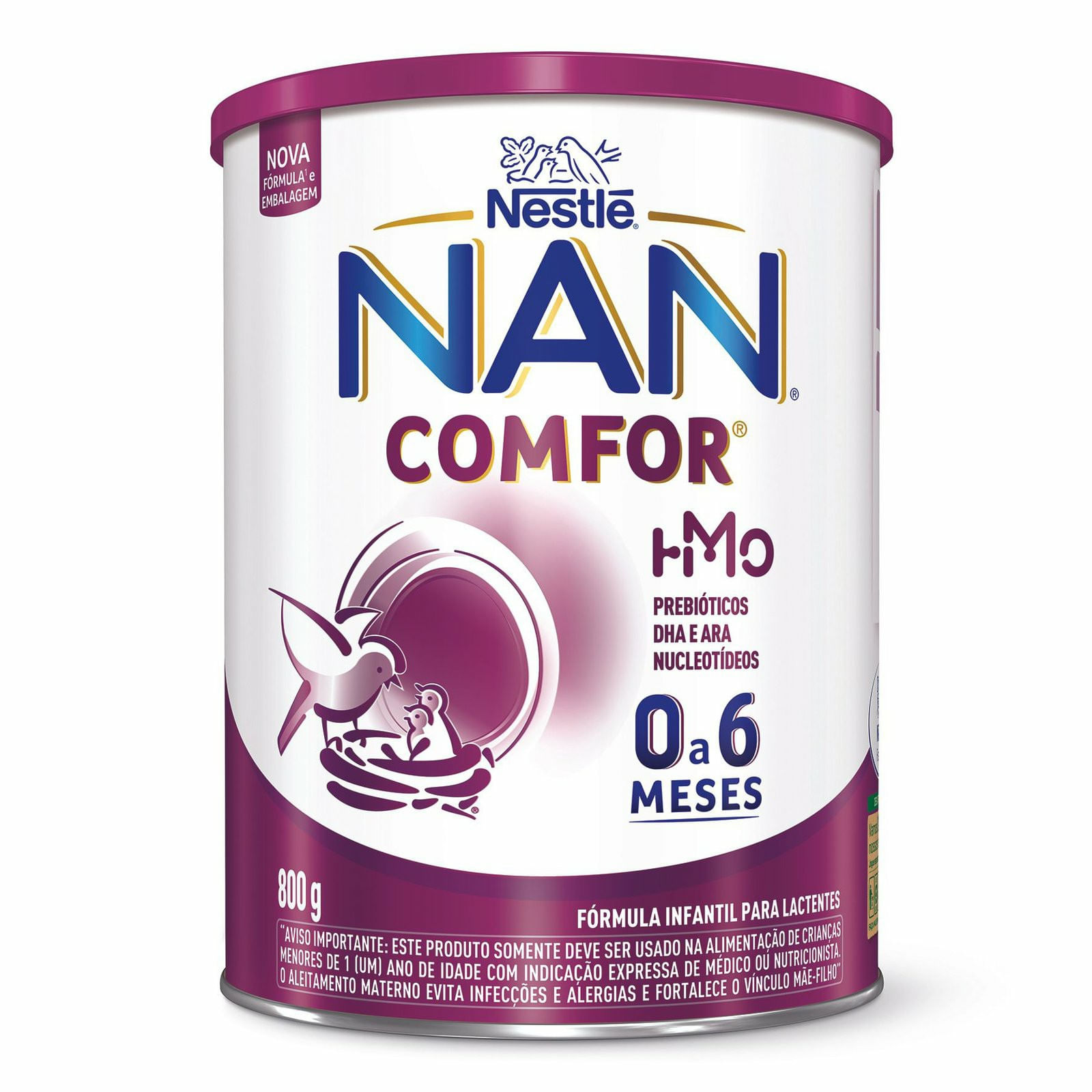 Fórmula Infantil Nan Comfor HMO de 0 a 6 Meses 800g