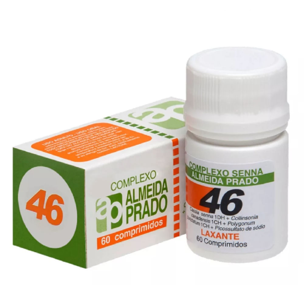 Complexo Senna N&ordm; 46 Almeida Prado 60 Comprimidos Complexo 46 Homeop&aacute;tico Alemida Prado 60 Comprimidos