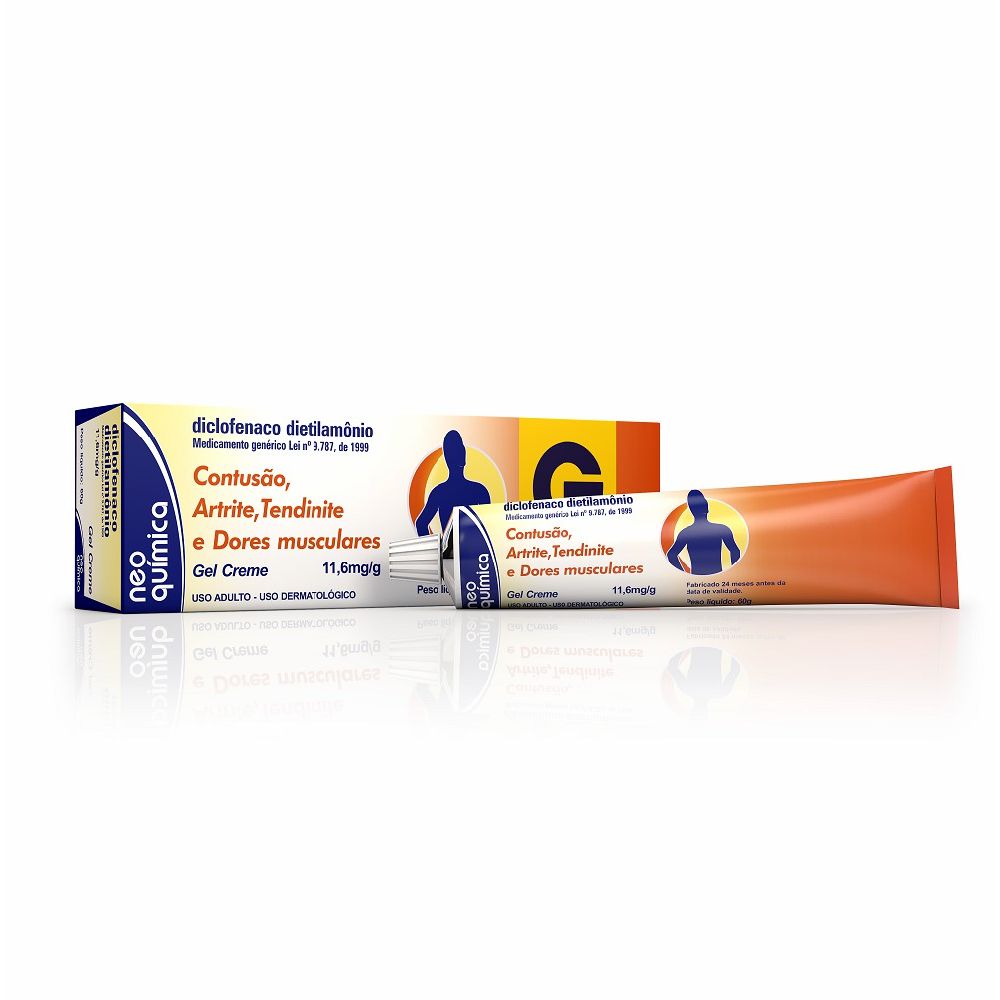 Diclofenaco Dietilam&ocirc;nio Gel 60g Neo Qu&iacute;mica Gen&eacute;rico