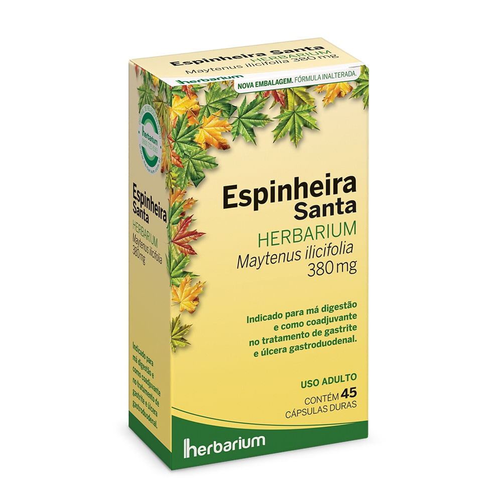 Espinheira Santa 380mg Herbarium 45 C&aacute;psulas