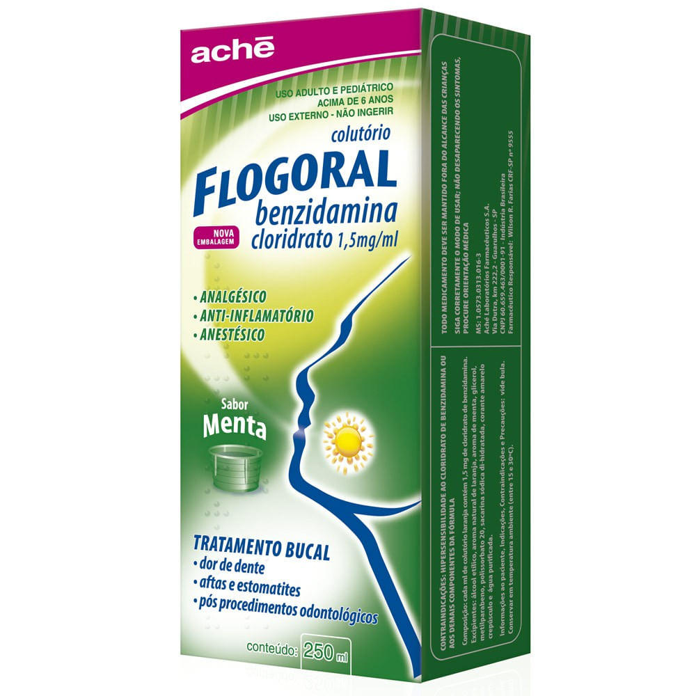 Flogoral Colut&oacute;rio Menta 250ml