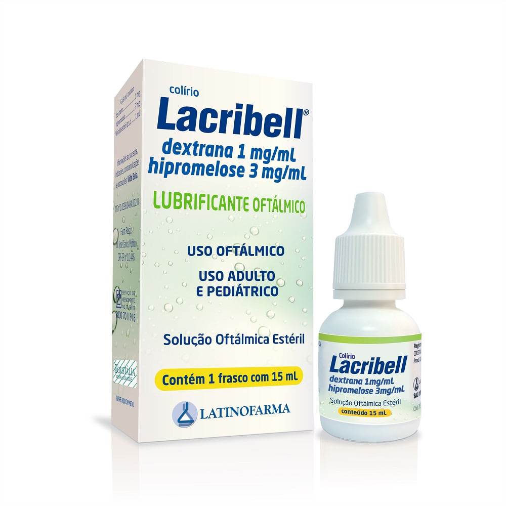 Lacribell 1 mg/ml + 3mg/ml solu&ccedil;&atilde;o oft&aacute;lmica est&eacute;ril 15 ml
