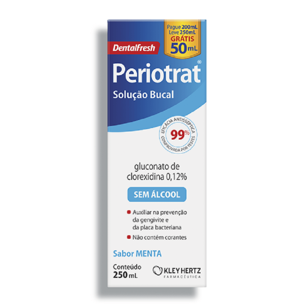 Enxaguante Bucal Periotrat Pró Gengivas Sem Álcool Sabor Menta 250ml
