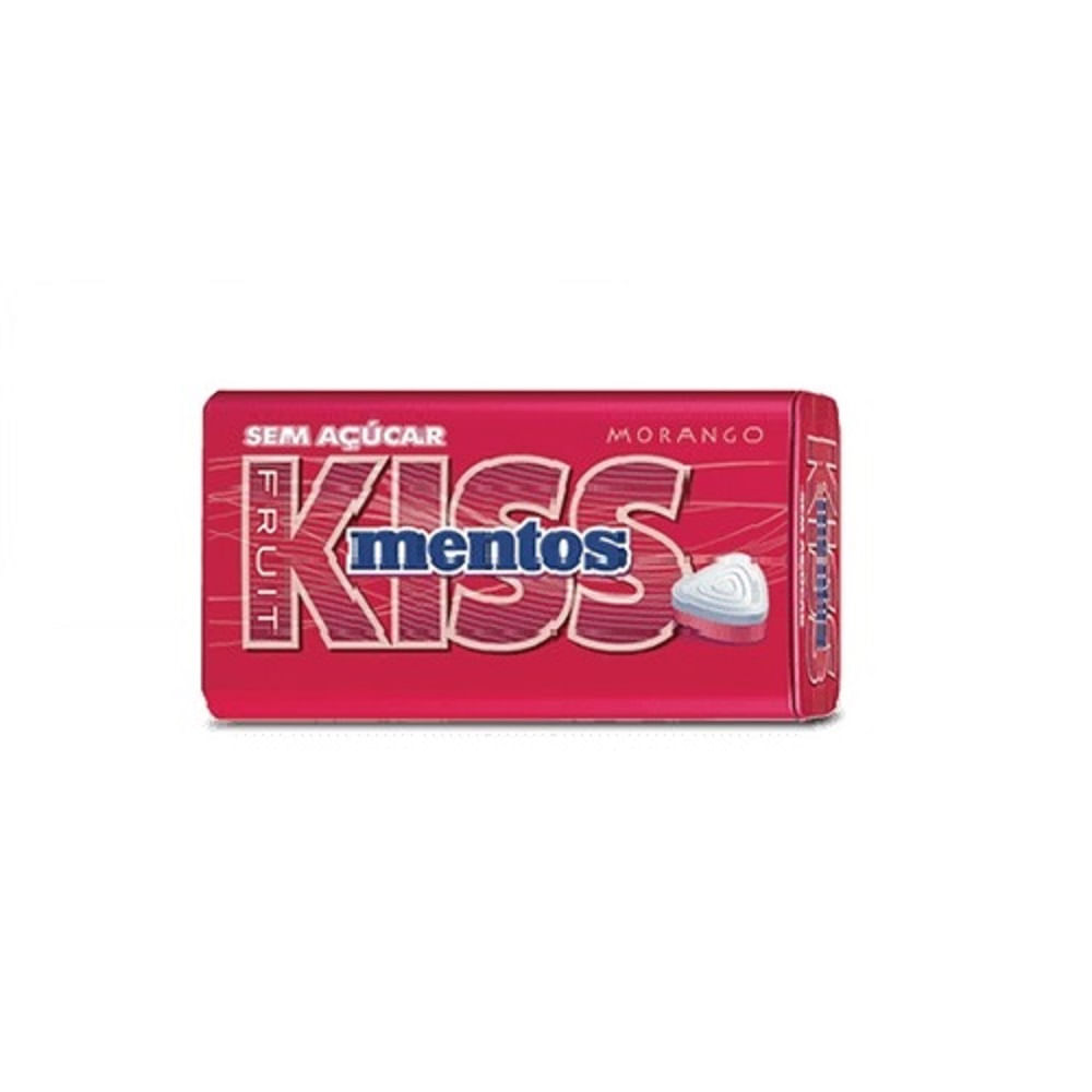 Bala Kiss Morango Mentos 35g Drogaria Venancio 8330