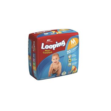 Fralda Descartável Looping Maxi Confort Prática M 20 Unidades -  drogariavenancio