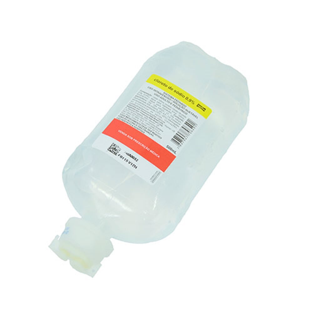 Cloreto de s&oacute;dio Halexistar 0,9% injet&aacute;vel 1 bolsa 500ml