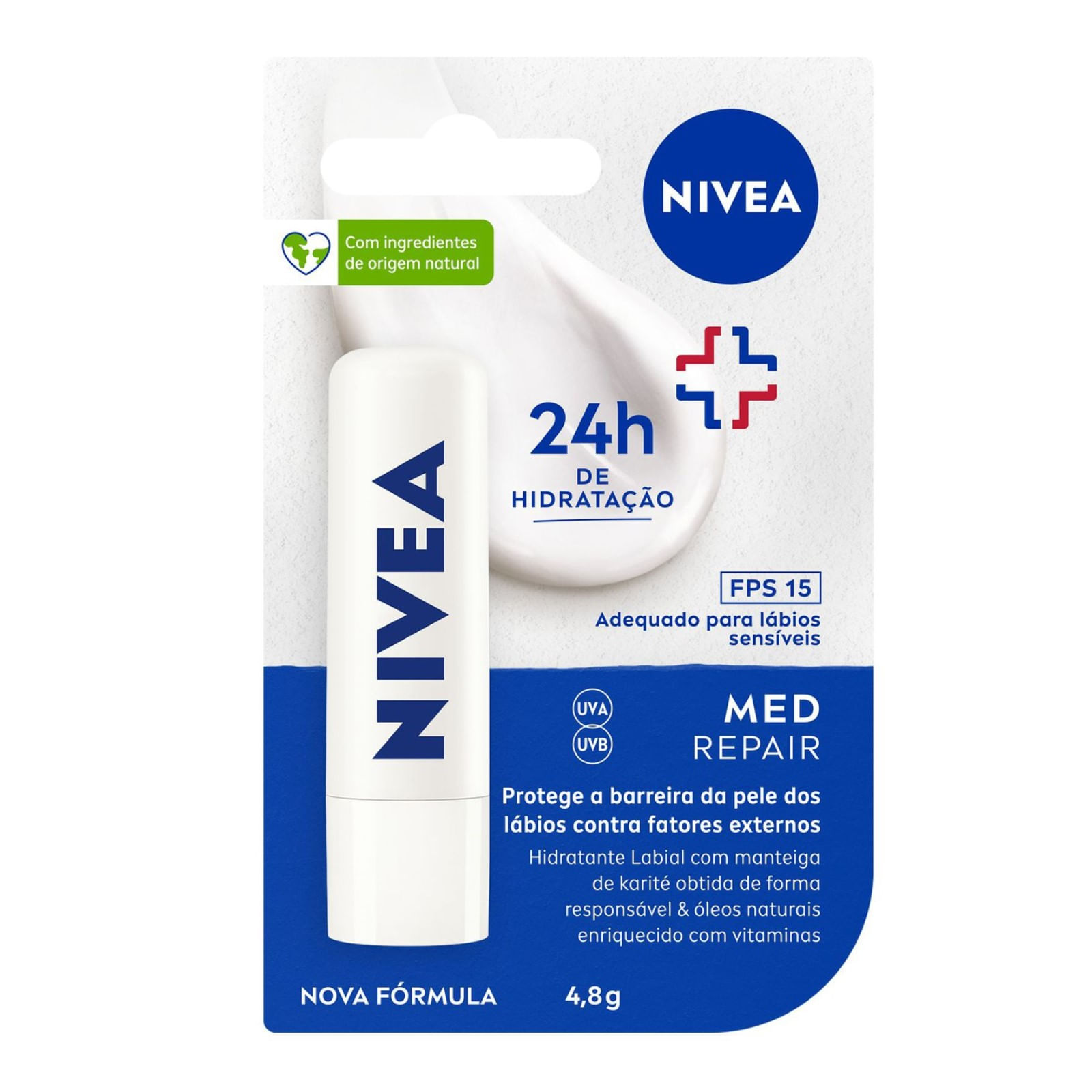Protetor Labial Nivea Med Repair FPS15 4,8g
