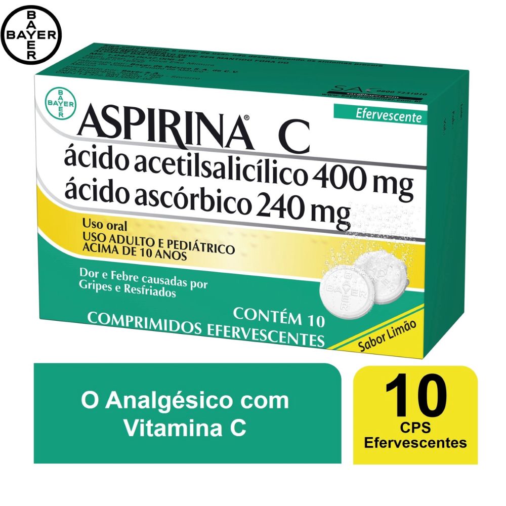 Aspirina C Bayer 10 Comprimidos Efervescentes