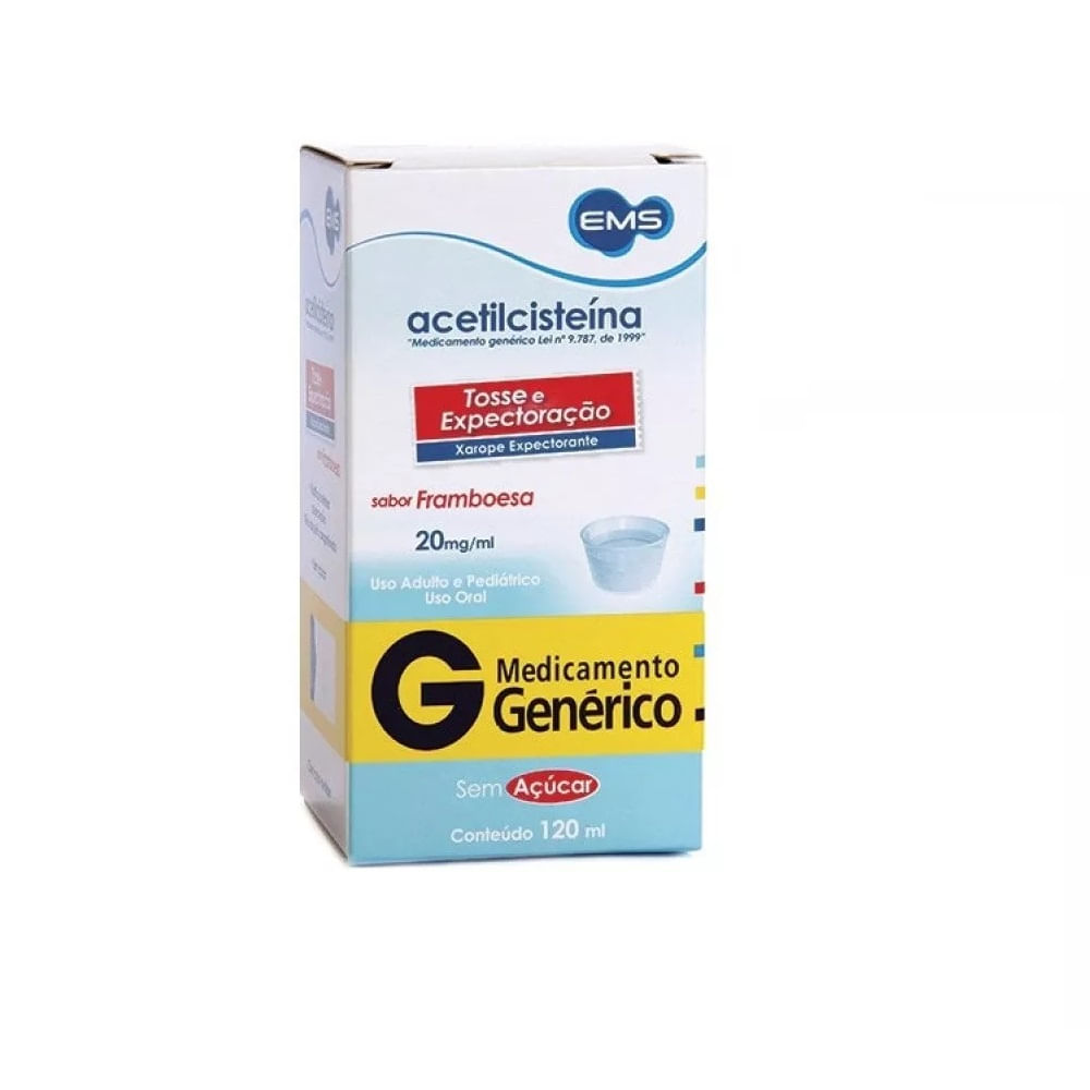 Acetilciste&iacute;na 20mg/ml Xarope Pedi&aacute;trico 120ml Ems Gen&eacute;rico