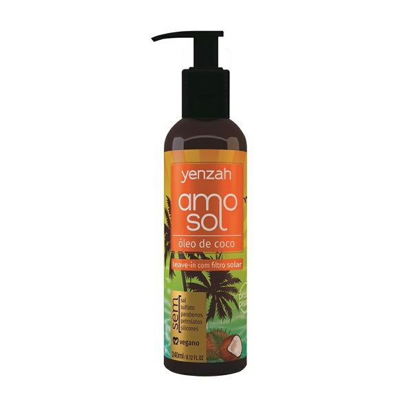 Leave in Yenzah Amo Sol Óleo de Coco 240ml