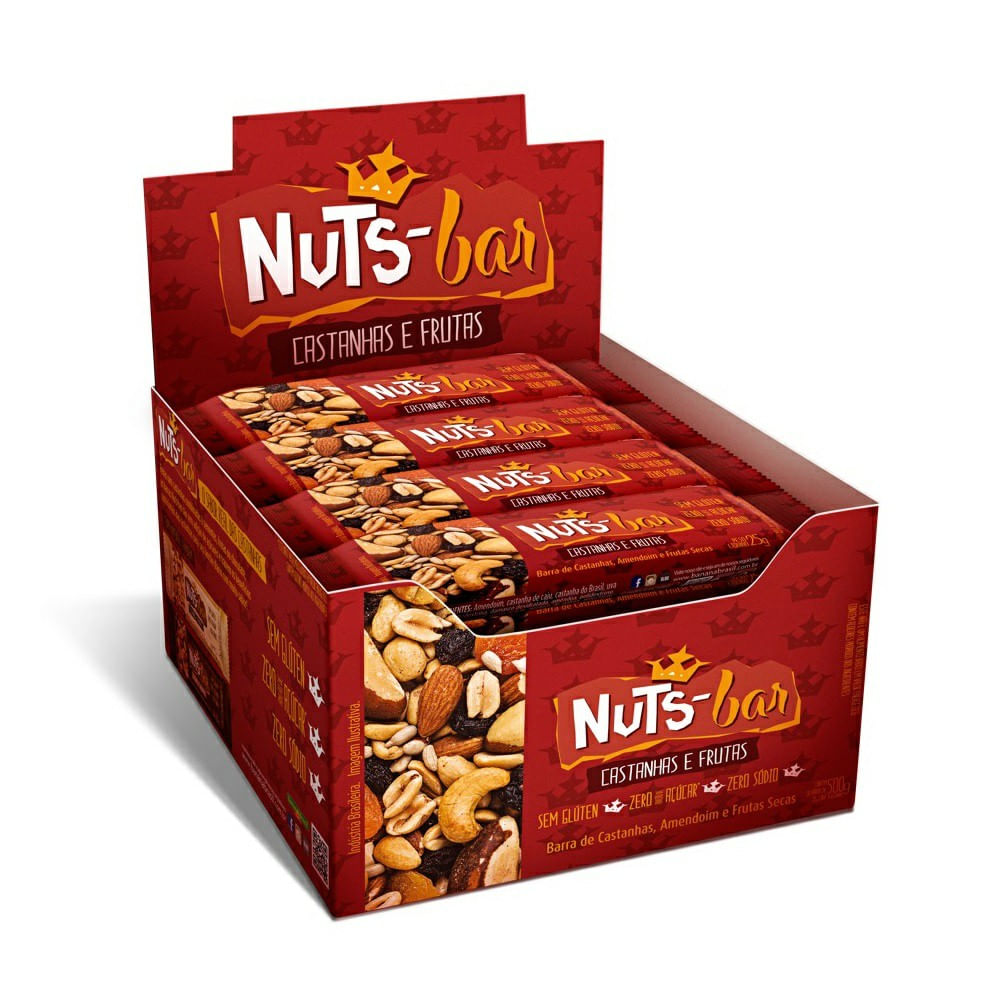 Barra De Castanhas E Frutas Nuts-bar 25g - Drogaria Venancio