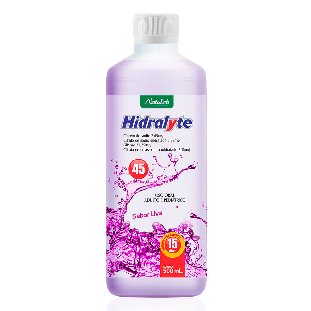 Hidralyte 45 Natulab Uva 500ml