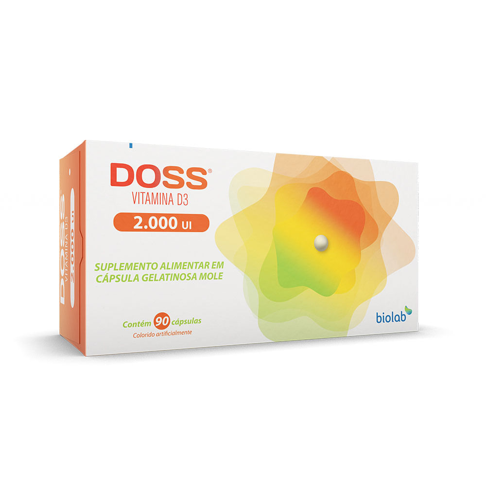 Suplemento Doss 2000UI Biolab 90 C&aacute;psulas