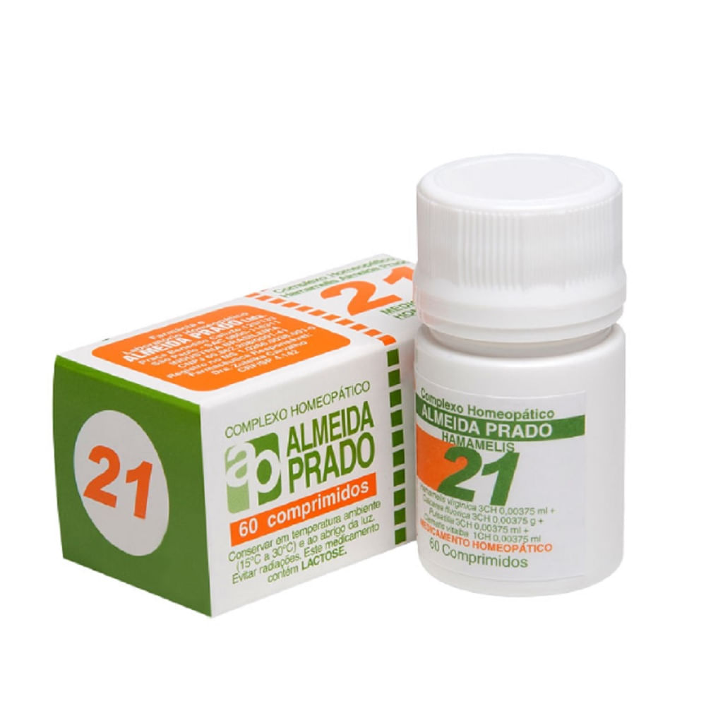 Complexo 21 Homeop&aacute;tico Alemida Prado 60 Comprimidos