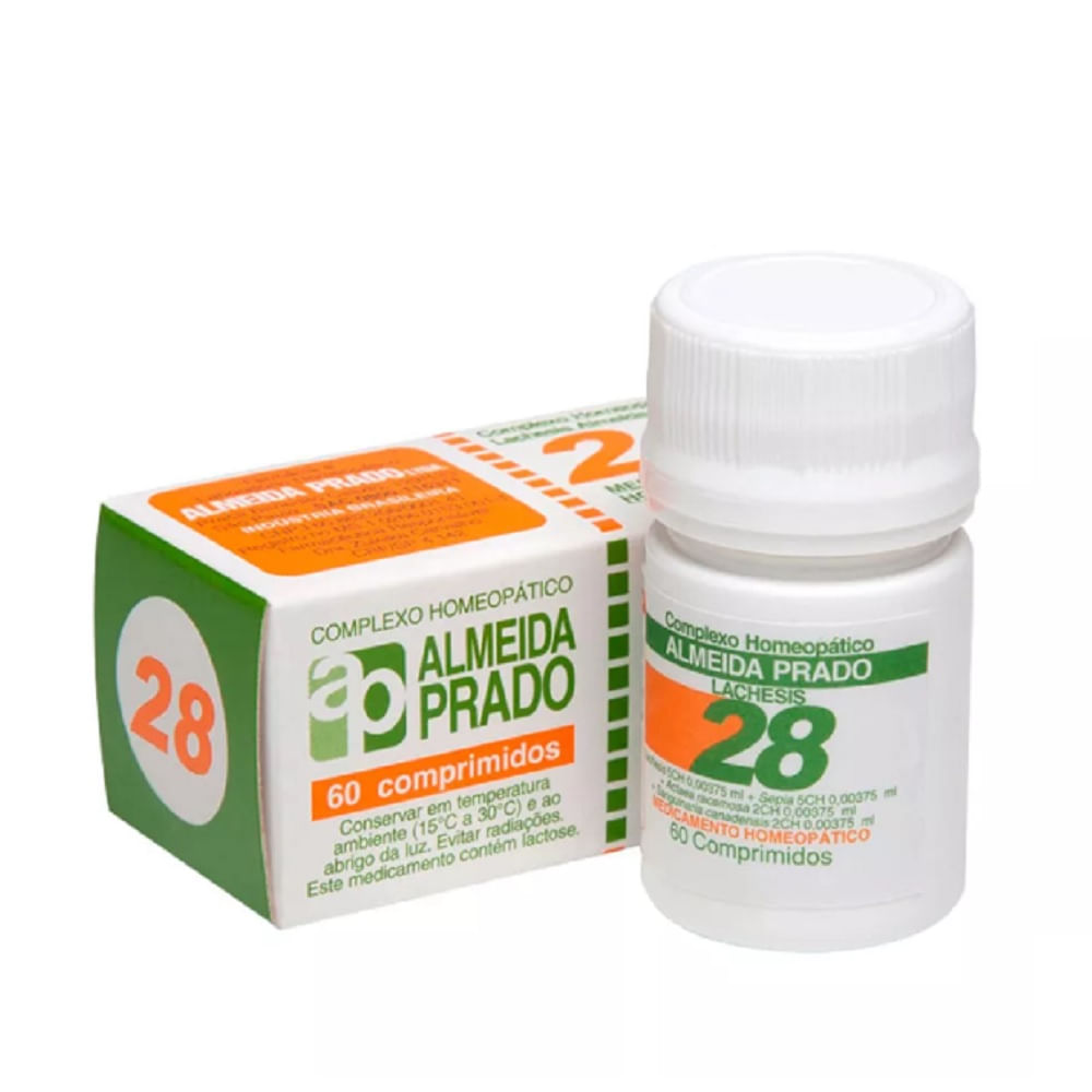 Complexo 28 Homeop&aacute;tico Alemida Prado 60 Comprimidos