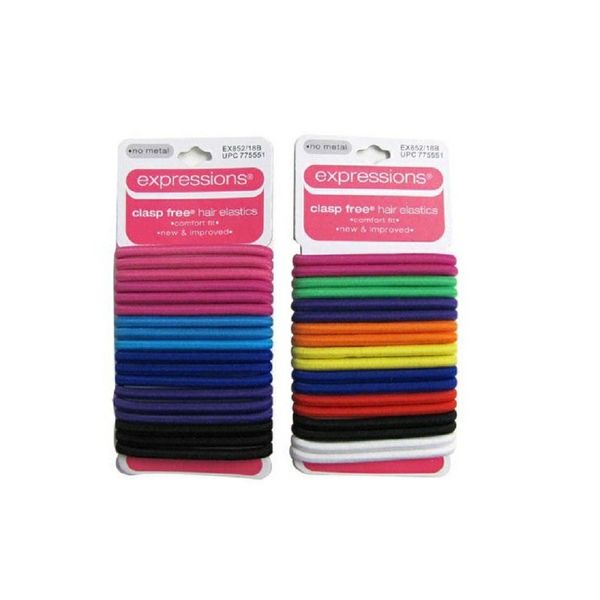 Elástico para Cabelo Expressions com 18 unidades - EX852/18B