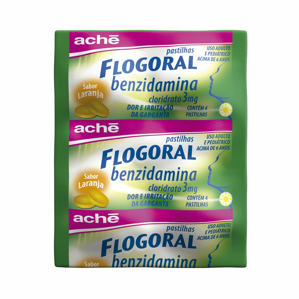 Flogoral Laranja 4 Pastilhas