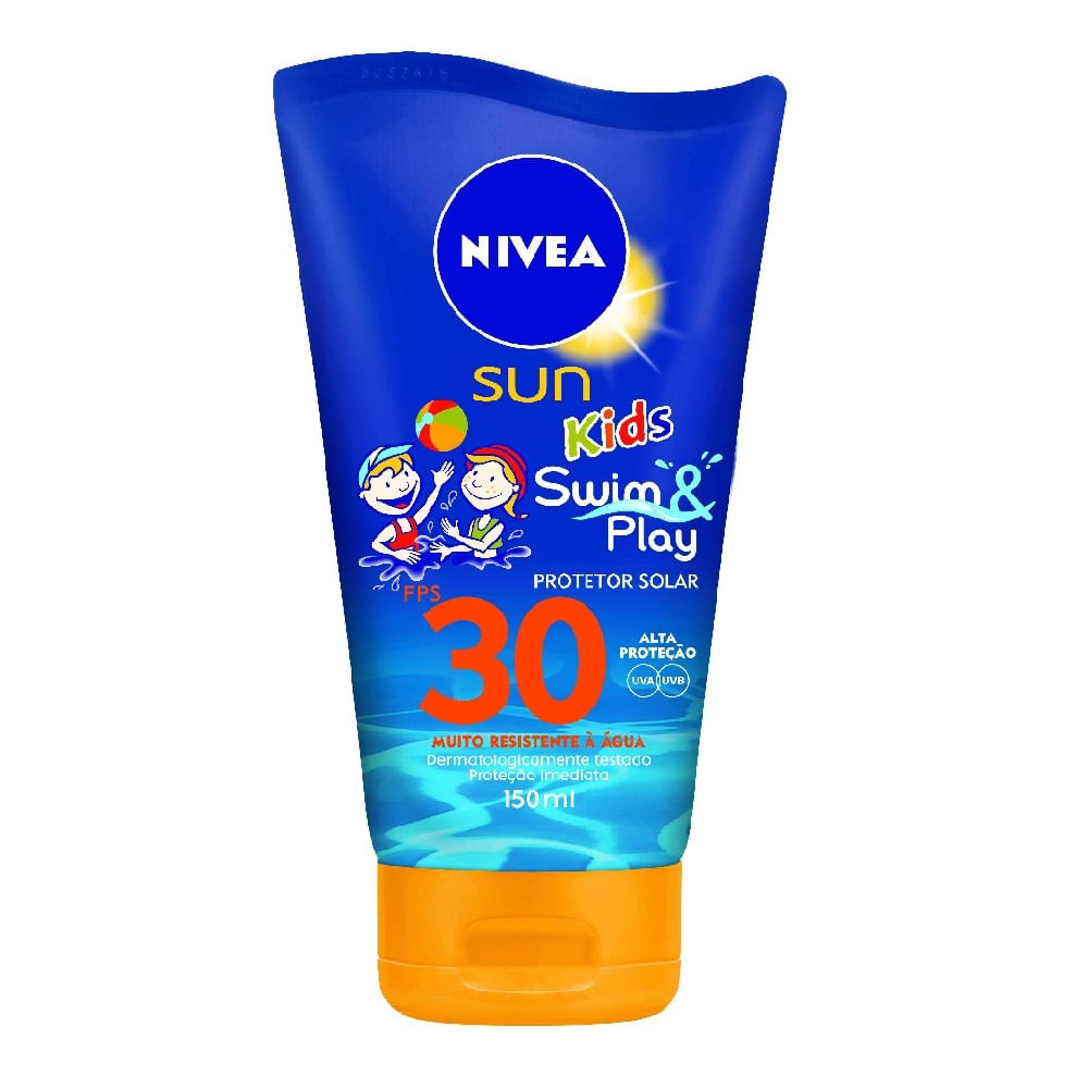 Спф голубой. Nivea Sun Kids SPF 50. Lotion Play.