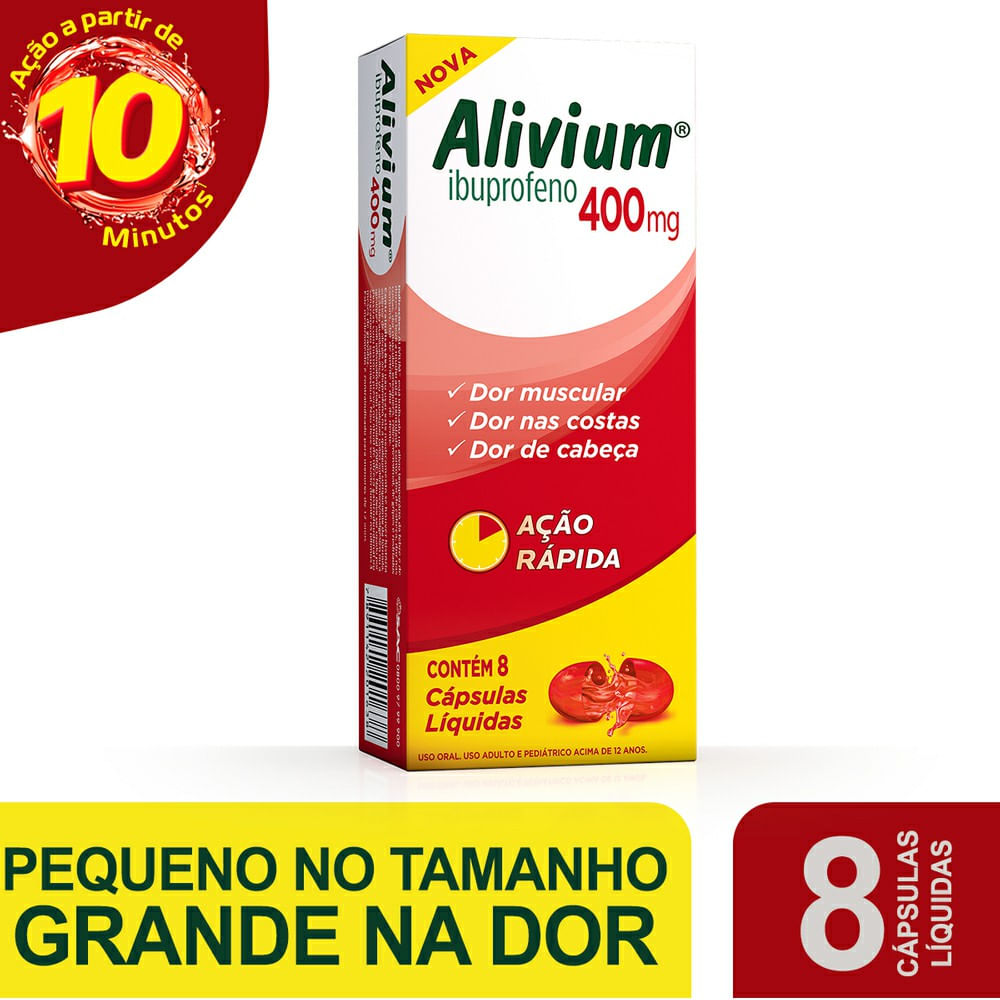 Alivium 400mg 8 C&aacute;psulas L&iacute;quidas